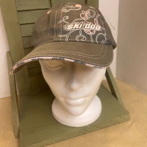 SOLD! Ski-doo Women’s Baseball Cap, Color: grey with pink/white embroidery, NWOT